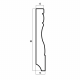 Плинтус с пров.каб Decor Dizayn 153-115 Полистирол 2400*95*14 мм